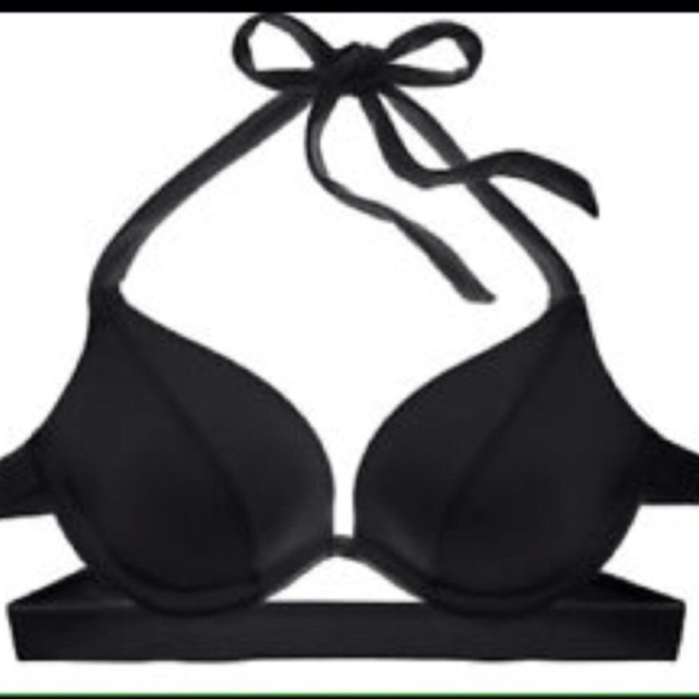 NEW Victoria's Secret hottie halter Black swim Top - Picture 3 of 8